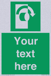 Custom Turn Clockwise Sign